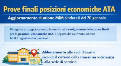 Prove finali posizioni economiche ATA