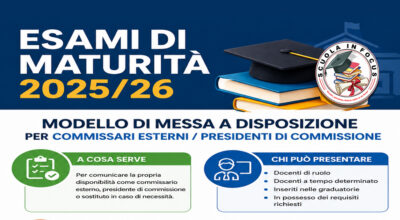 Esami di Maturità 2025/26: MAD per Commissari Esterni e Presidenti di Commissione